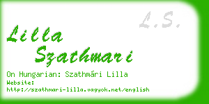 lilla szathmari business card